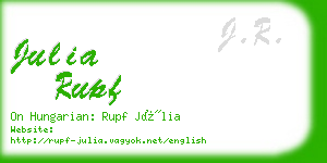 julia rupf business card